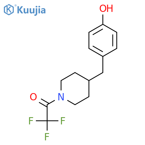 Piperidine, 4-[(4-hydroxyphenyl)methyl]-1-(trifluoroacetyl)- structure