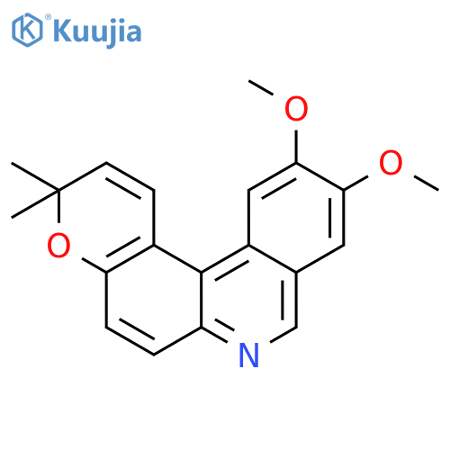 3H-Pyrano[3,2-a]phenanthridine, 10,11-dimethoxy-3,3-dimethyl- structure