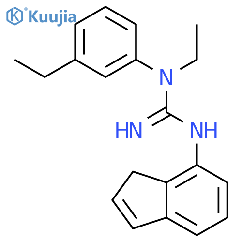 Guanidine, N-ethyl-N-(3-ethylphenyl)-N'-1H-inden-7-yl- structure