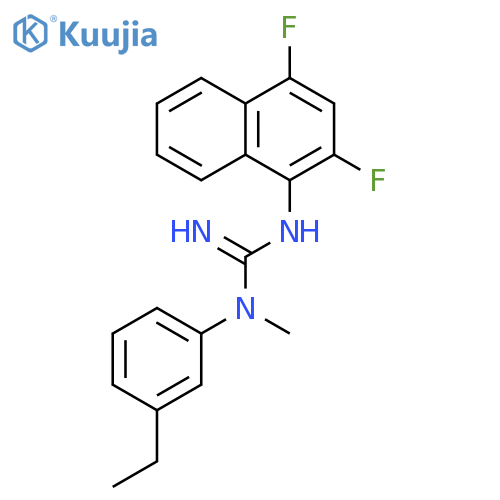 Guanidine, N'-(2,4-difluoro-1-naphthalenyl)-N-(3-ethylphenyl)-N-methyl- structure
