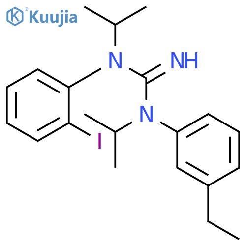 GUANIDINE, N-(3-ETHYLPHENYL)-N'-(2-IODOPHENYL)-N,N'-BIS(1-METHYLETHYL)- structure