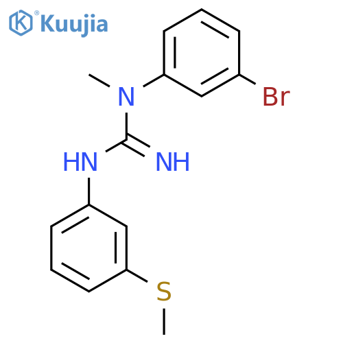 Guanidine, N-(3-bromophenyl)-N-methyl-N'-[3-(methylthio)phenyl]- structure