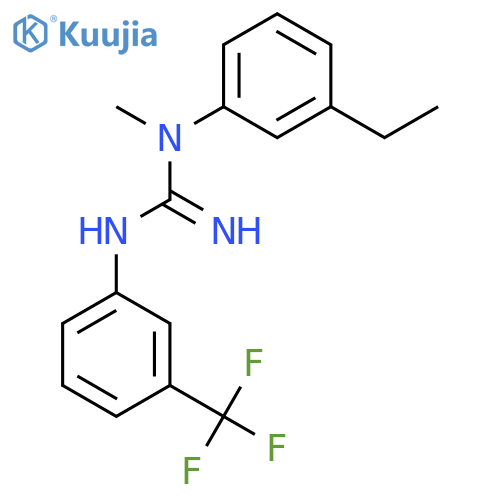 Guanidine, N-(3-ethylphenyl)-N-methyl-N'-[3-(trifluoromethyl)phenyl]- structure