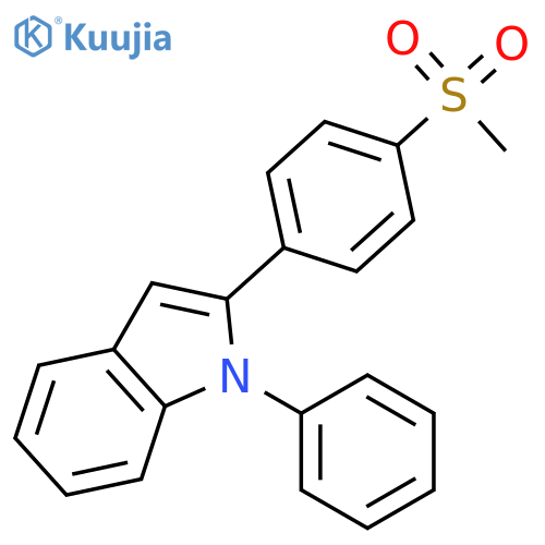 1H-Indole, 2-[4-(methylsulfonyl)phenyl]-1-phenyl- structure