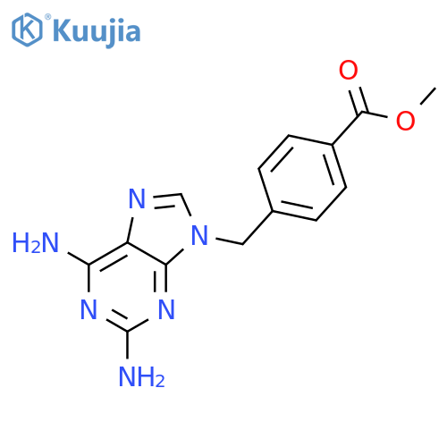 Benzoic acid, 4-[(2,6-diamino-9H-purin-9-yl)methyl]-, methyl ester structure