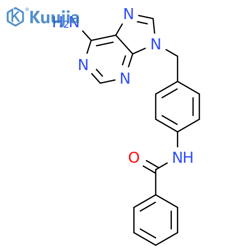 Benzamide, N-[4-[(6-amino-9H-purin-9-yl)methyl]phenyl]- structure