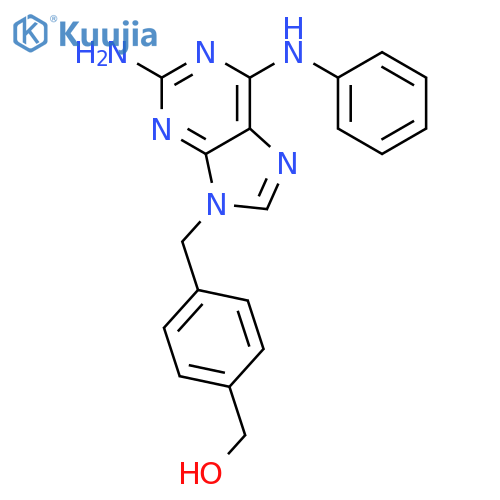 Benzenemethanol, 4-[[2-amino-6-(phenylamino)-9H-purin-9-yl]methyl]- structure