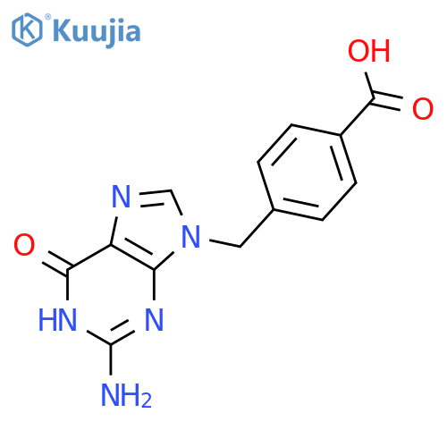 Benzoic acid, 4-[(2-amino-1,6-dihydro-6-oxo-9H-purin-9-yl)methyl]- structure