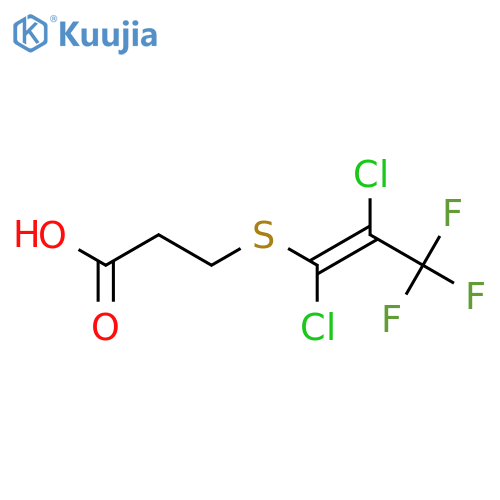 Propanoic acid, 3-[(1,2-dichloro-3,3,3-trifluoro-1-propenyl)thio]- structure