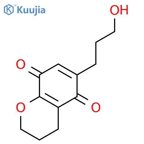 2H-1-Benzopyran-5,8-dione, 3,4-dihydro-6-(3-hydroxypropyl)- structure