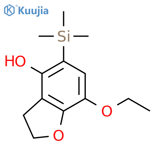 4-Benzofuranol, 7-ethoxy-2,3-dihydro-5-(trimethylsilyl)- structure