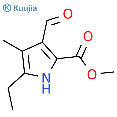 1H-Pyrrole-2-carboxylic acid, 5-ethyl-3-formyl-4-methyl-, methyl ester structure