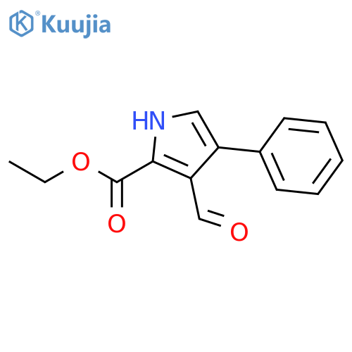 1H-Pyrrole-2-carboxylic acid, 3-formyl-4-phenyl-, ethyl ester structure