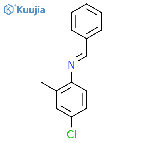 Benzenamine, 4-chloro-2-methyl-N-(phenylmethylene)-, (E)- structure