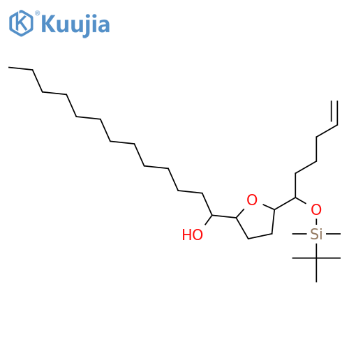 2-Furanmethanol, 5-[(1R)-1-[[(1,1-dimethylethyl)dimethylsilyl]oxy]-5-hexen-1-yl]-α-dodecyltetrahydro-, (αR,2R,5R)- structure