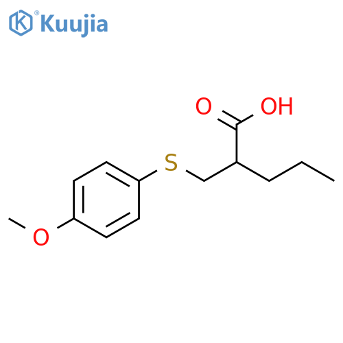 Pentanoic acid, 2-[[(4-methoxyphenyl)thio]methyl]- structure