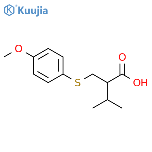 Butanoic acid, 2-[[(4-methoxyphenyl)thio]methyl]-3-methyl- structure