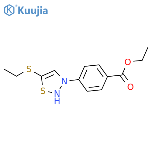 1,2,3-Thiadiazol-2(3H)-yl, 3-[4-(ethoxycarbonyl)phenyl]-5-(ethylthio)- structure