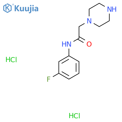 N-(3-fluorophenyl)-2-(piperazin-1-yl)acetamide dihydrochloride structure