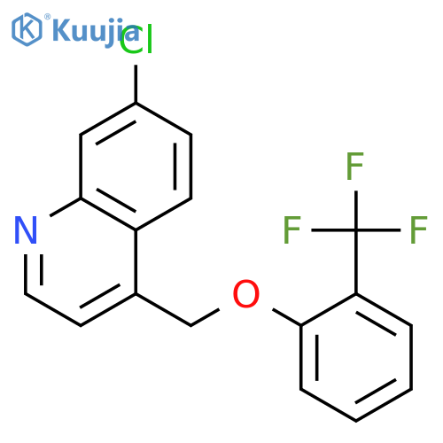 Quinoline, 7-chloro-4-[[2-(trifluoromethyl)phenoxy]methyl]- structure