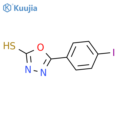 1,3,4-Oxadiazole-2-thiol, 5-(4-iodophenyl)- structure