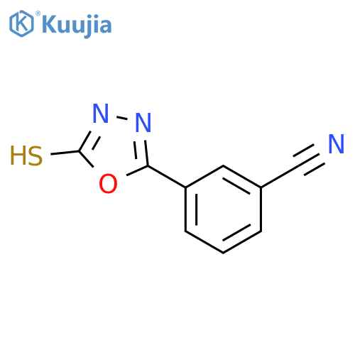 3-(5-Mercapto-1,3,4-oxadiazol-2-yl)benzonitrile structure