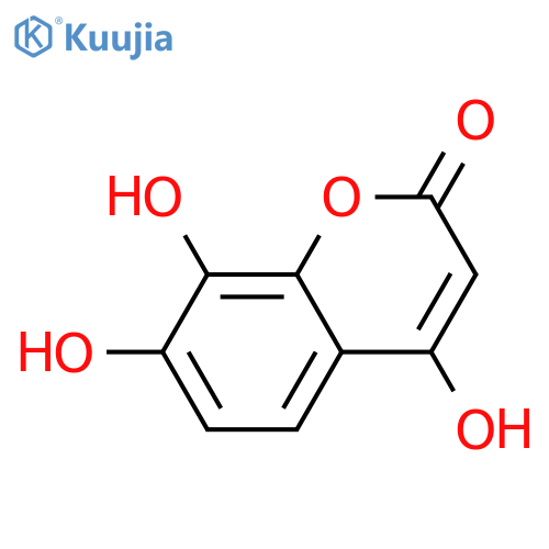 2H-1-Benzopyran-2-one, 4,7,8-trihydroxy- structure