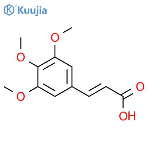(2E)-3-(3,4,5-trimethoxyphenyl)prop-2-enoic acid structure