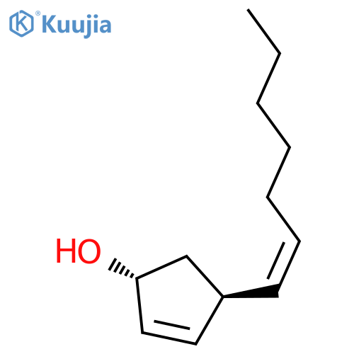2-Cyclopenten-1-ol, 4-(1Z)-1-heptenyl-, (1R,4S)-rel- structure