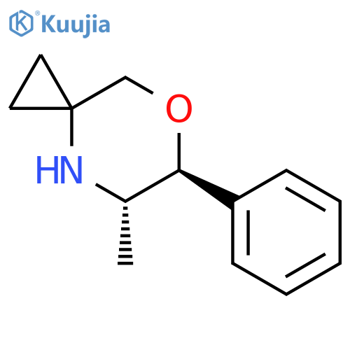 7-Oxa-4-azaspiro[2.5]octane, 5-methyl-6-phenyl-, trans- structure