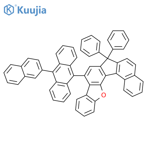 7H-Benzo[b]benzo[5,6]fluoreno[3,4-d]furan, 9-[10-(2-naphthalenyl)-9-anthracenyl]-7,7-diphenyl- structure