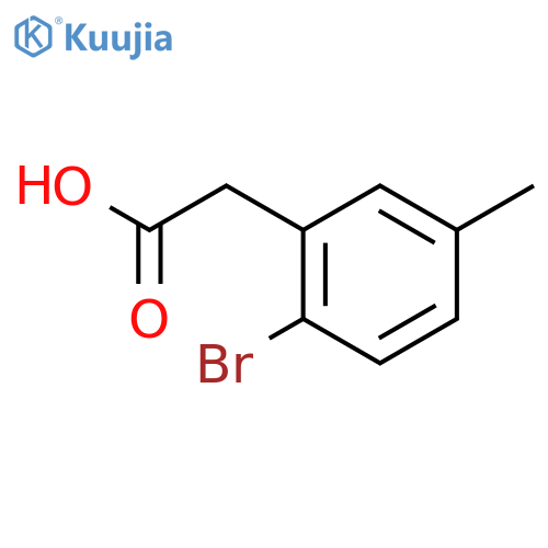 2-(2-bromo-5-methylphenyl)acetic acid structure