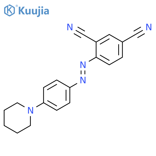 1,3-Benzenedicarbonitrile, 4-[[4-(1-piperidinyl)phenyl]azo]- structure