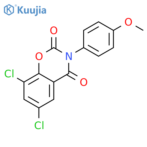 2H-1,3-Benzoxazine-2,4(3H)-dione, 6,8-dichloro-3-(4-methoxyphenyl)- structure