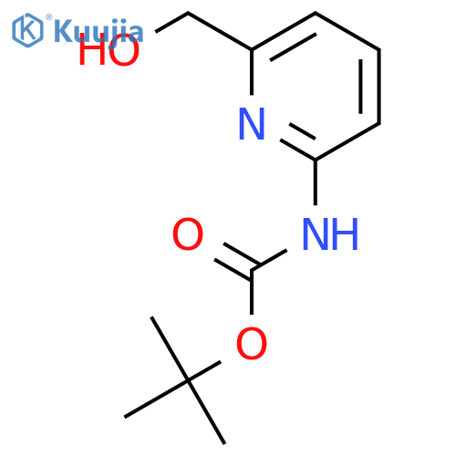 tert-butyl (6-(hydroxymethyl)pyridin-2-yl)carbamate structure