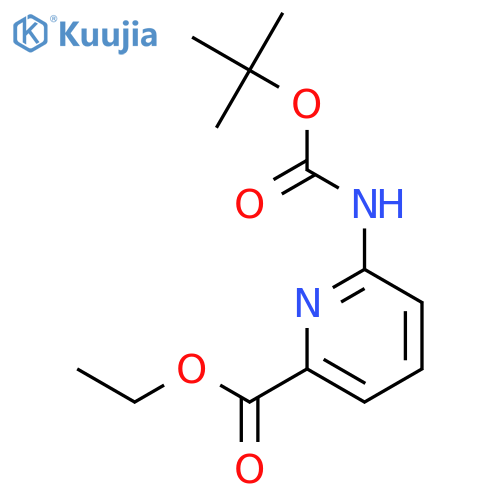 Ethyl 6-((tert-butoxycarbonyl)amino)picolinate structure