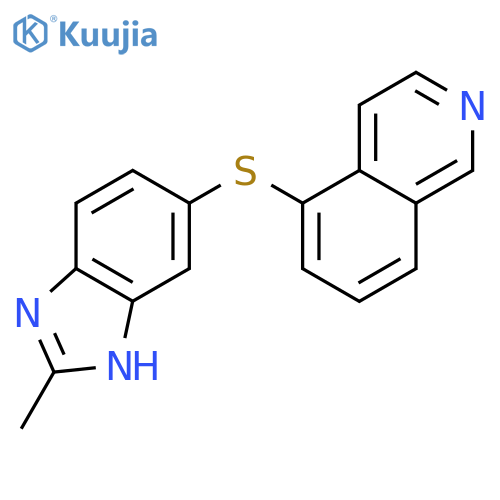 Isoquinoline, 5-[(2-methyl-1H-benzimidazol-5-yl)thio]- structure