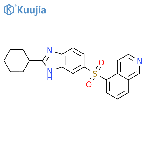 Isoquinoline, 5-[(2-cyclohexyl-1H-benzimidazol-5-yl)sulfonyl]- structure