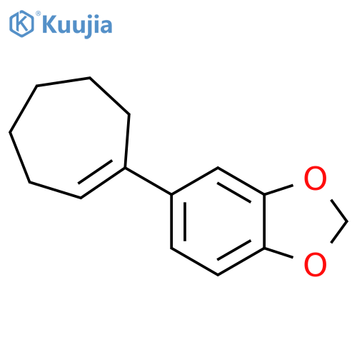 1,3-Benzodioxole, 5-(1-cyclohepten-1-yl)- structure