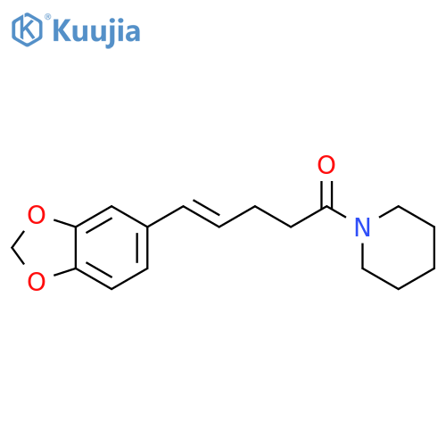 4-Penten-1-one, 5-(1,3-benzodioxol-5-yl)-1-(1-piperidinyl)-, (4E)- structure