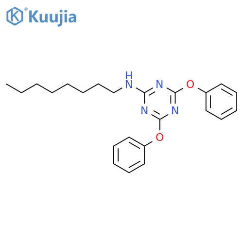1,3,5-Triazin-2-amine, N-octyl-4,6-diphenoxy- structure