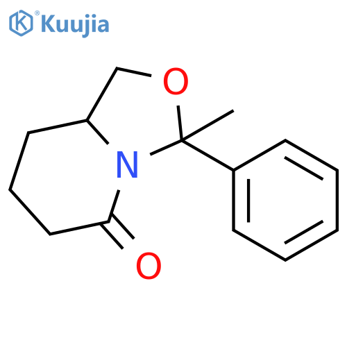 3H-Oxazolo[3,4-a]pyridin-5(1H)-one, tetrahydro-3-methyl-3-phenyl-, (3S,8aS)- structure