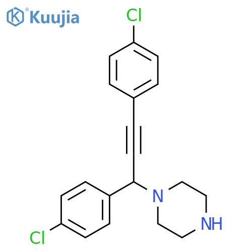 Piperazine, 1-[1,3-bis(4-chlorophenyl)-2-propynyl]- structure