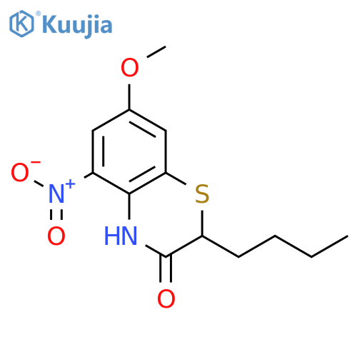 2H-1,4-Benzothiazin-3(4H)-one, 2-butyl-7-methoxy-5-nitro- structure
