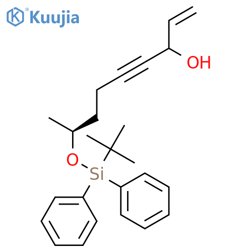 1-Nonen-4-yn-3-ol, 8-[[(1,1-dimethylethyl)diphenylsilyl]oxy]-, (8S)- structure