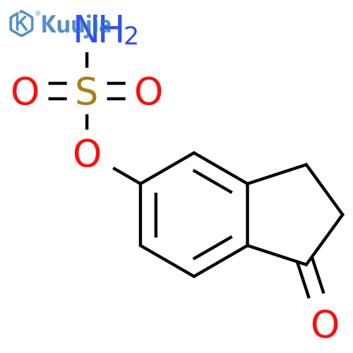 Sulfamic acid, 2,3-dihydro-1-oxo-1H-inden-5-yl ester structure