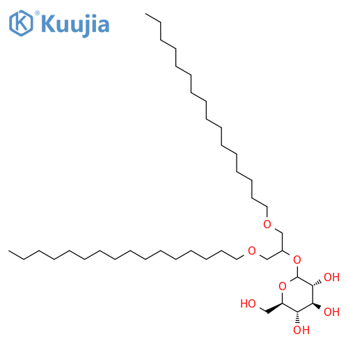 D-Glucopyranoside, 2-(hexadecyloxy)-1-[(hexadecyloxy)methyl]ethyl structure