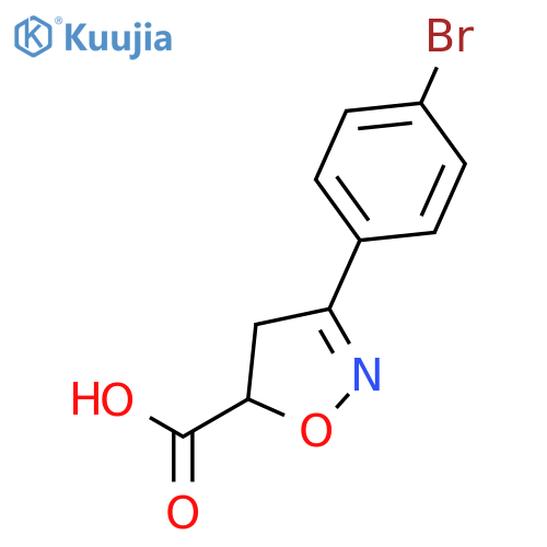 5-Isoxazolecarboxylic acid, 3-(4-bromophenyl)-4,5-dihydro- structure