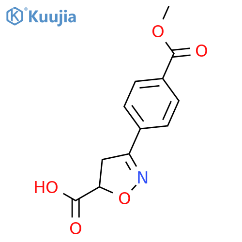 5-Isoxazolecarboxylic acid, 4,5-dihydro-3-[4-(methoxycarbonyl)phenyl]- structure
