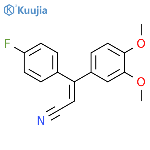 2-PROPENENITRILE, 3-(3,4-DIMETHOXYPHENYL)-3-(4-FLUOROPHENYL)- structure